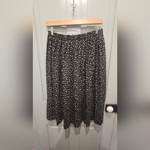 Black floral skirt